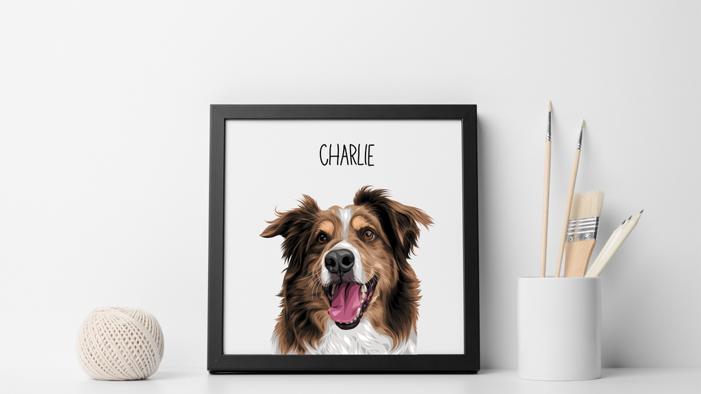 Personalised Modern Pet Portrait-Pawtrait Studio & Prints